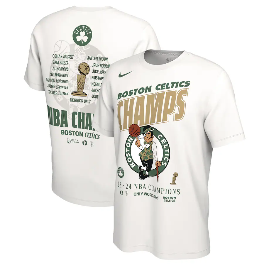 Men NBA Boston Celtics  2024 Champions T shirts white style 12->youth mlb jersey->Youth Jersey